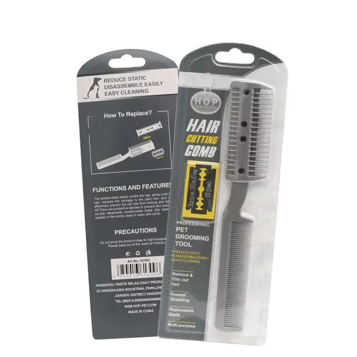 Tondeuse et peigne de toilettage pour animaux de compagnie avec 2 lames