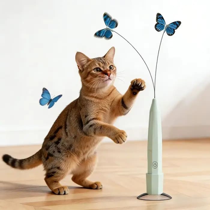 Jouet électrique papillon volant pour chat