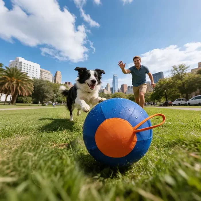 Balle interactive pour grands chiens