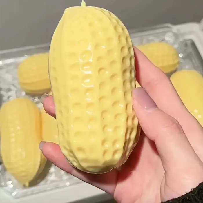 Jouet Squishy Cacahuète à Rebond Lent, Anti-Stress, Sensoriel, Décompression, Cadeau pour Adultes - Meilleure Vente