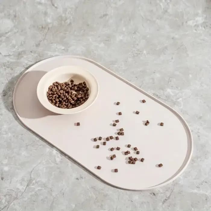 Tapis d'alimentation pour chat avec design antidérapant et imperméable