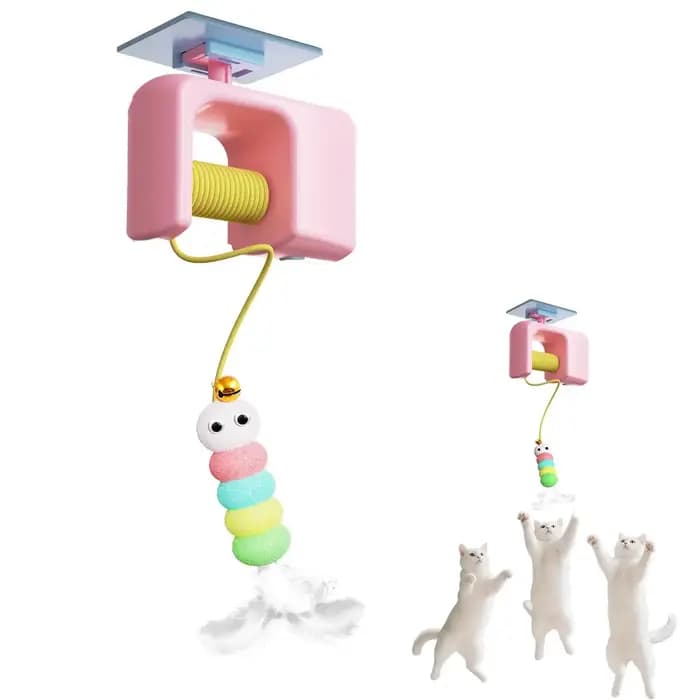 Jouets électriques interactifs pour chats, nouveaux et populaires, avec portes suspendues, balles automatiques pour chats, jouets amusants pour chats à faire jouer soi-même