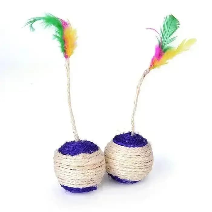 Jouet interactif d'entraînement de balle à gratter en Sisal pour chaton