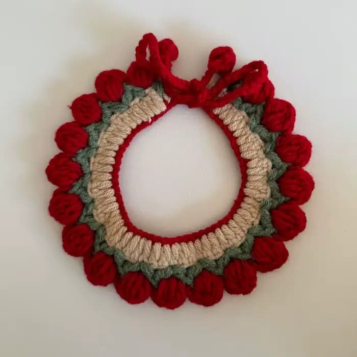 Colliers de noël pour animaux de compagnie, décorations de noël pour chat et chien, colliers tricotés en dentelle pour animaux de compagnie, écharpe en laine, cadeau du nouvel an, accessoires pour chi