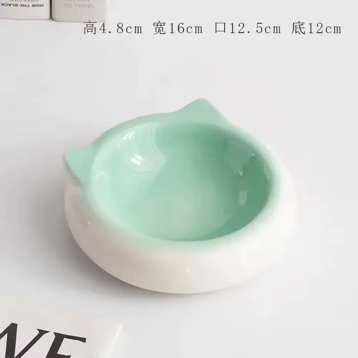 Bol en céramique pour chat en forme d'oreilles de chat mignonnes