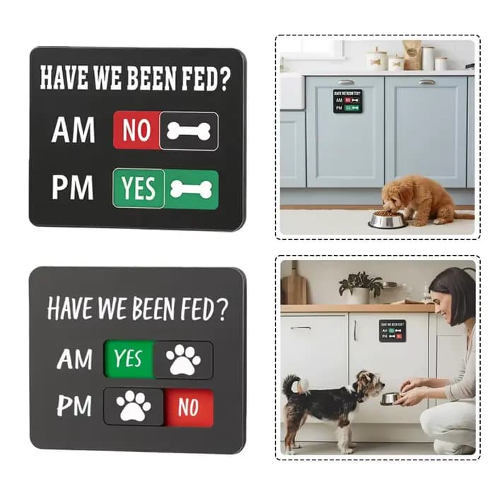 Panneau de rappel d'alimentation pour animaux de compagnie