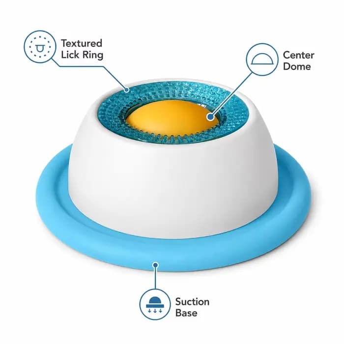 Gamelle interactive pour chat à alimentation lente avec base à ventouse