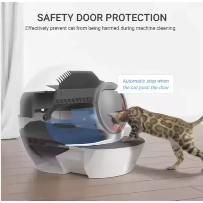 Bac à litière automatique intelligent pour chat de grande taille