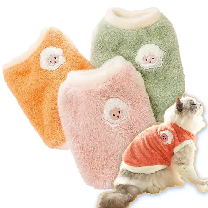 Pull en peluche lapin pour chaton et chat âgé