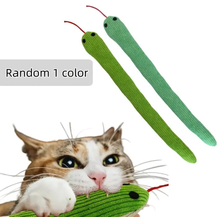Jouet interactif pour chat en forme de serpent avec son froissement