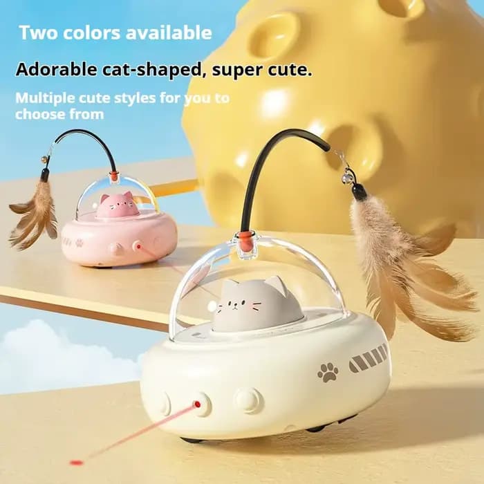 Jouet interactif automatique pour chat UFO 3-en-1