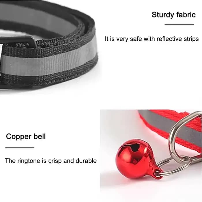 Collier réglable avec clochette pour animal de compagnie