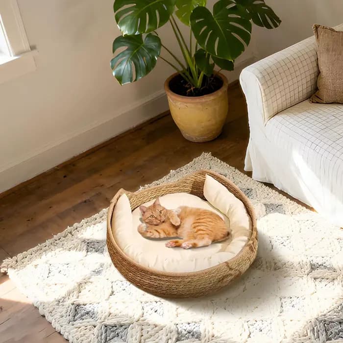 Panier pour chat en corde de coton