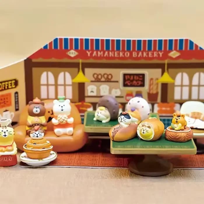 ZAKKA japonais chat nourriture boulangerie café décoration résine artisanat petits ornements Croissant beignet Dessert Cupcake Hot Dog ours