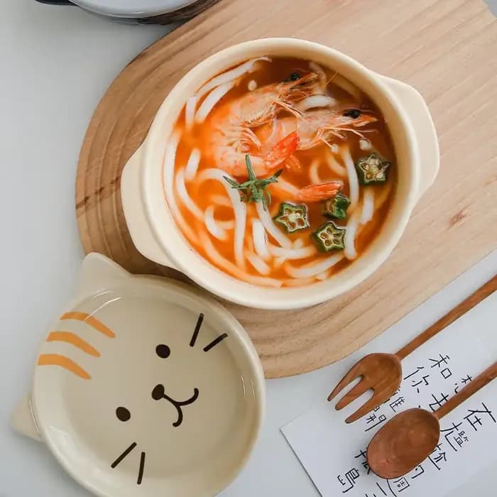 Bols en céramique créatifs pour chat et chien de dessin animé