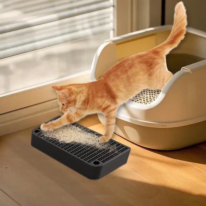 Rampe d'accès pour litière de chat avec fonction filtrante