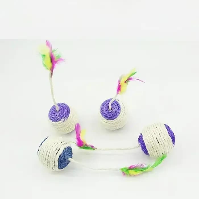 Jouet interactif d'entraînement de balle à gratter en Sisal pour chaton