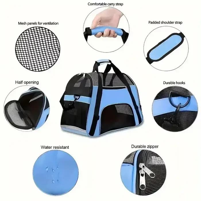 Sacs de Transport portables pour chiens et chats, sacs de Transport en maille respirants pour petits chiens, sac à main pliable pour chats, sac de voyage pour animaux de compagnie, sac de Transport