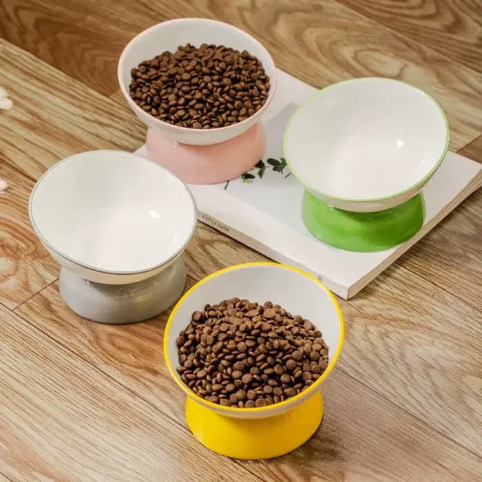 Bol pour chat 1 pièce, bol de nourriture incliné en céramique