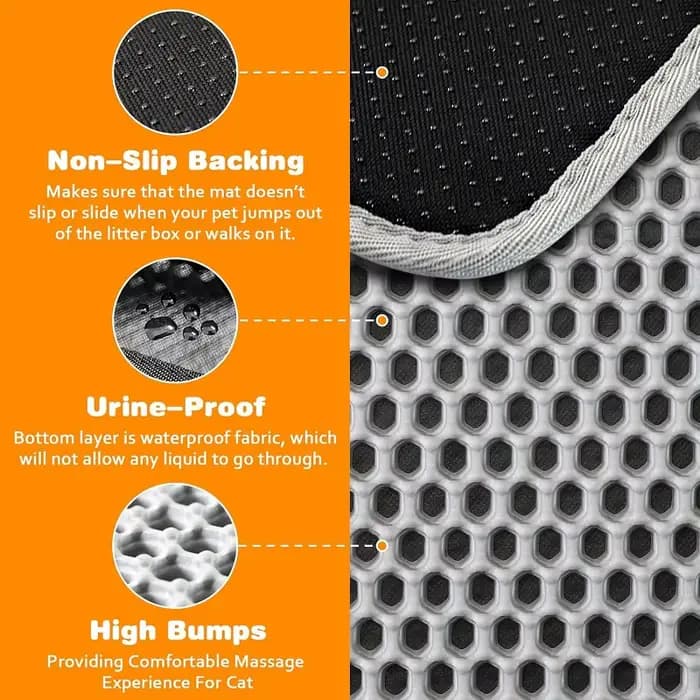 Tapis de litière pour chat antidérapant