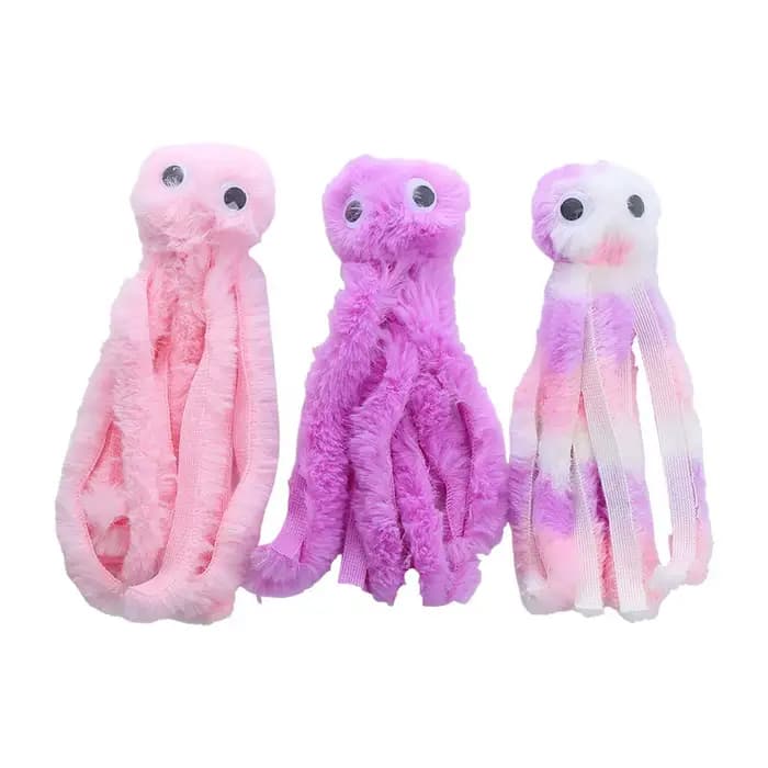 Jouet pour chat en peluche douce en forme de pieuvre