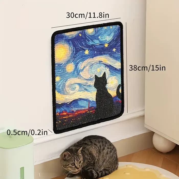 Poste à gratter et tapis muraux durables pour chat