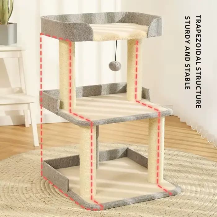 HOOPET Arbre à chat, Tour à chat avec structure intégrée