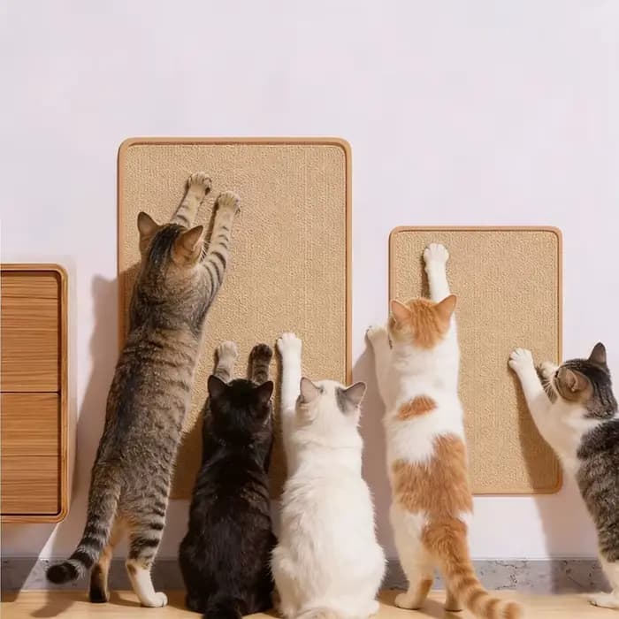 Tapis à gratter en sisal pour chat, poteau à gratter anti-chute de poils, planche à gratter murale, jouet pour chat, protection de canapé, jouet pour animaux de compagnie