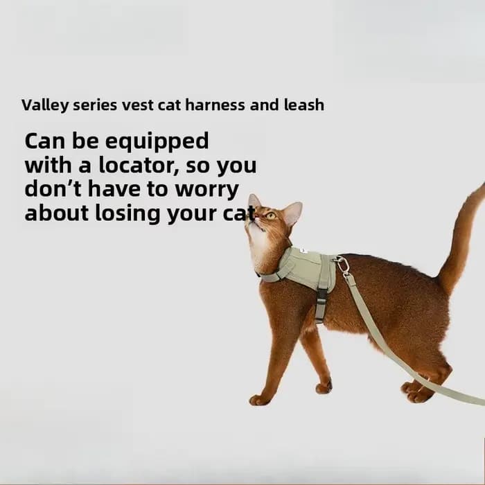 Harnais anti-évasion pour chat avec poche GPS