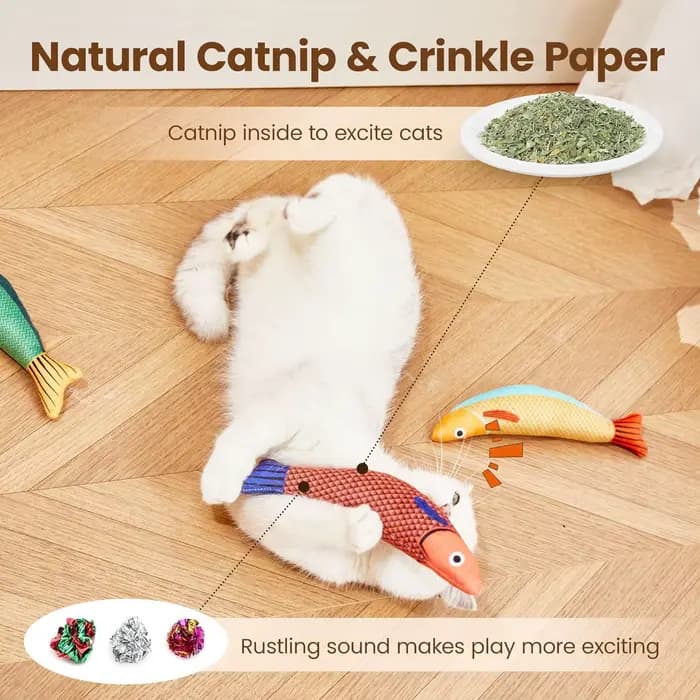 Jouets pour chat poisson
