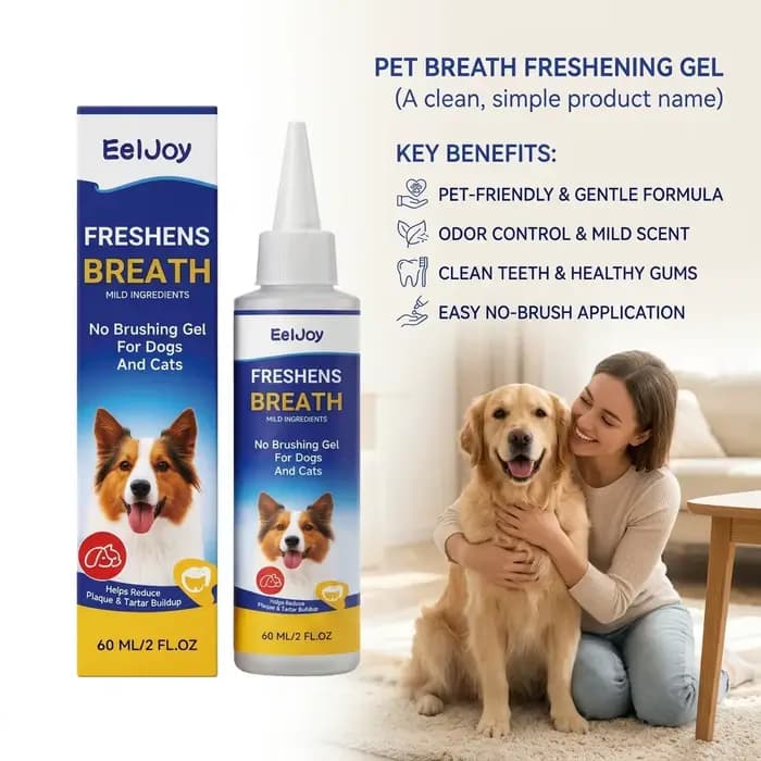 EELJOY Gel de Soin Dentaire pour Animaux Réduit la Plaque et le Tartare
