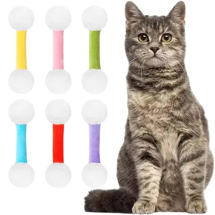 Jouet pour chat Qtip, écouvillons géants, jeu de 6 jouets à chat en peluche douce, bâtons interactifs pour les amateurs de chats