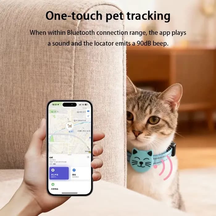 Collier pour chat GPS traqueur pour animaux de compagnie