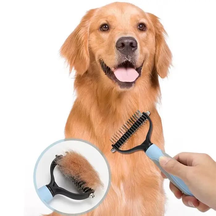 Brosse professionnelle anti-poils pour animaux de compagnie