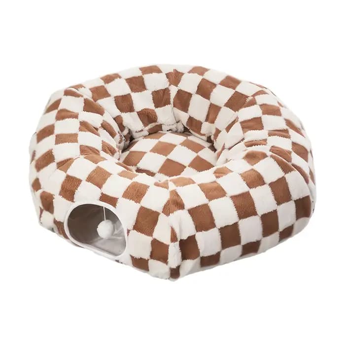 Lit Tunnel pour chat, jouets interactifs lavables avec Tunnel à bille