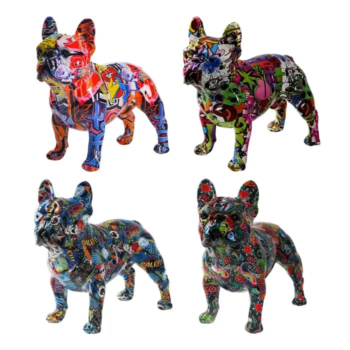 Statue de bouledogue français