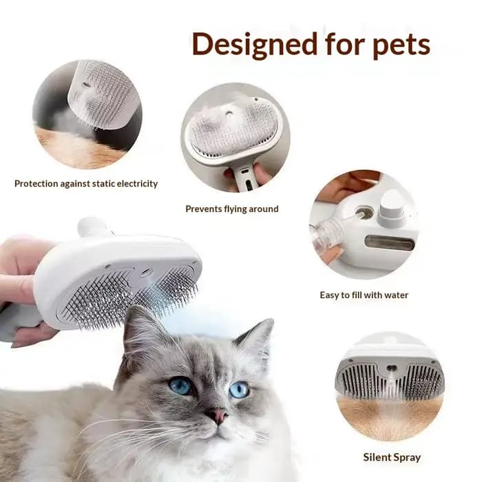 Brosse à vapeur pour chat