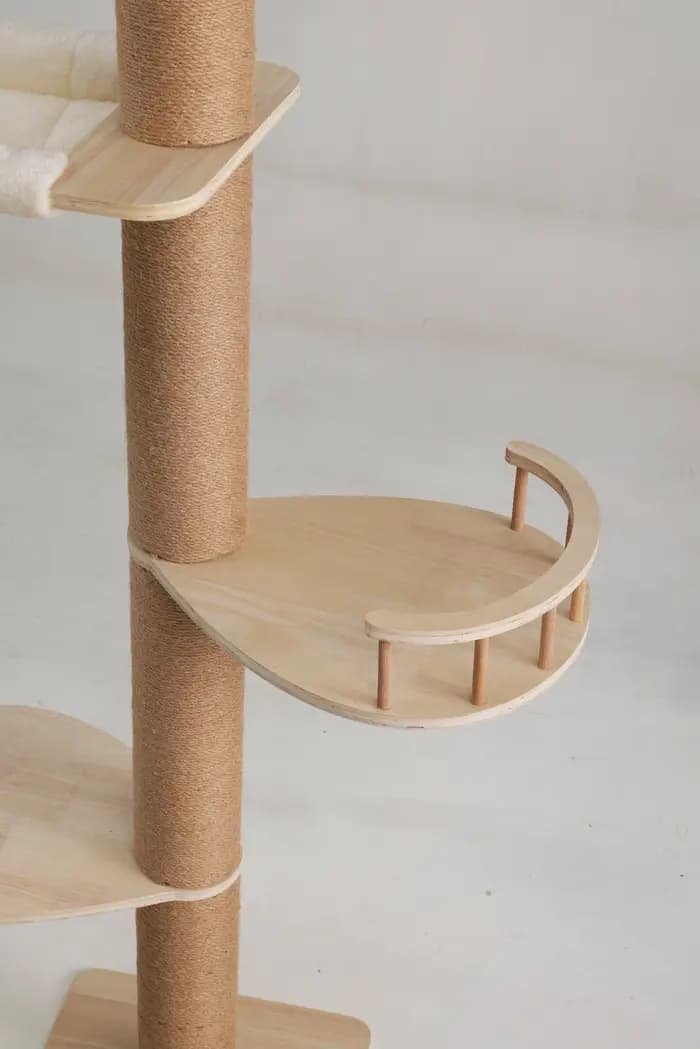 Arbre à chat de luxe en chêne massif