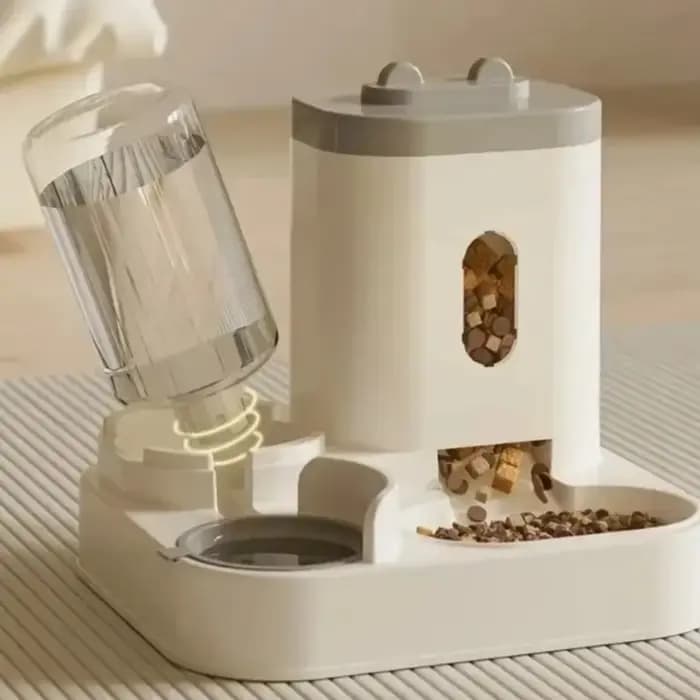 Mangeoire automatique bol de nourriture pour chien et chat avec fontaine d'eau grande capacité distributeur de stockage des aliments pour animaux de compagnie conteneur accessoires pour animaux de com