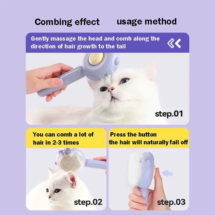 Peigne pour chat, brosse pour animaux de compagnie