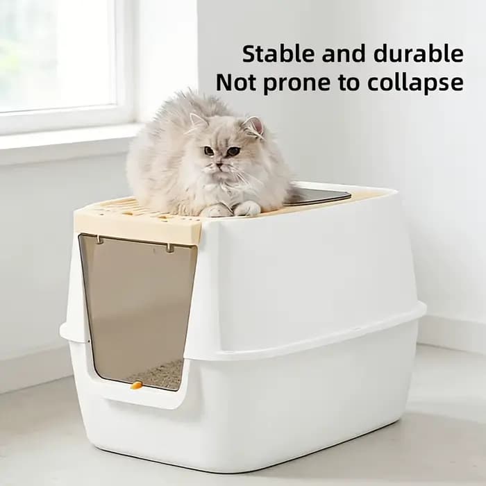 Nouvelle Litière pour Chat Grande Taille Entièrement Fermée avec Couvercle Rabattable