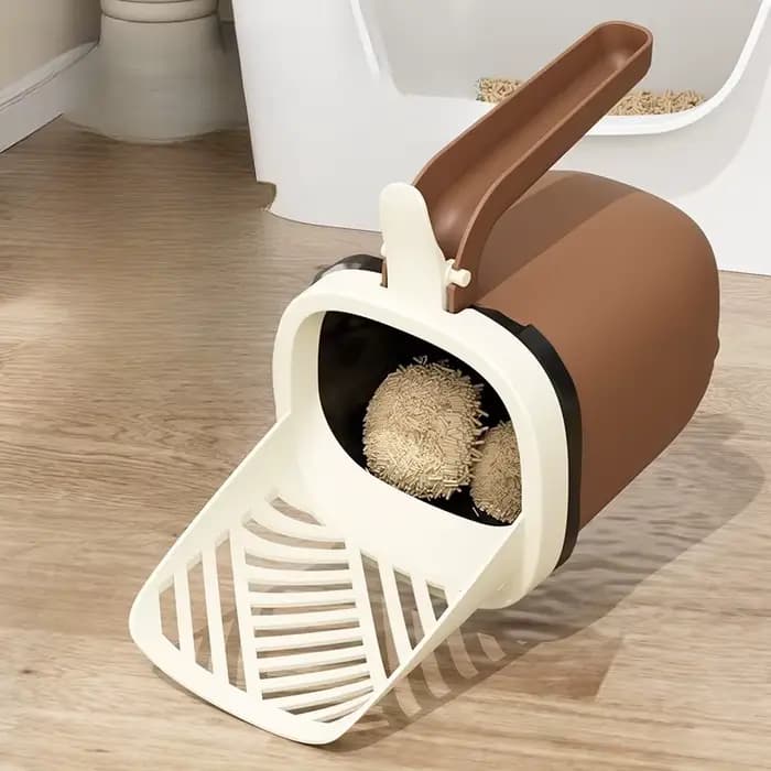 Nouveau litière pour chat 2 en 1 intégrée de grande capacité