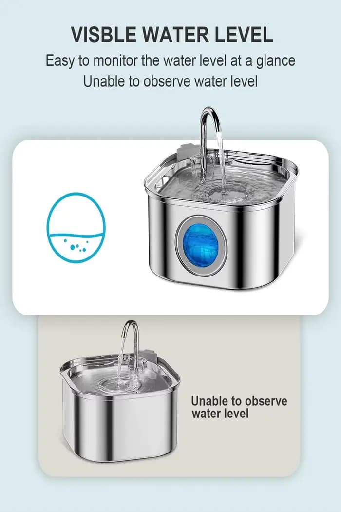 Fontaine d'eau automatique en acier inoxydable pour chat