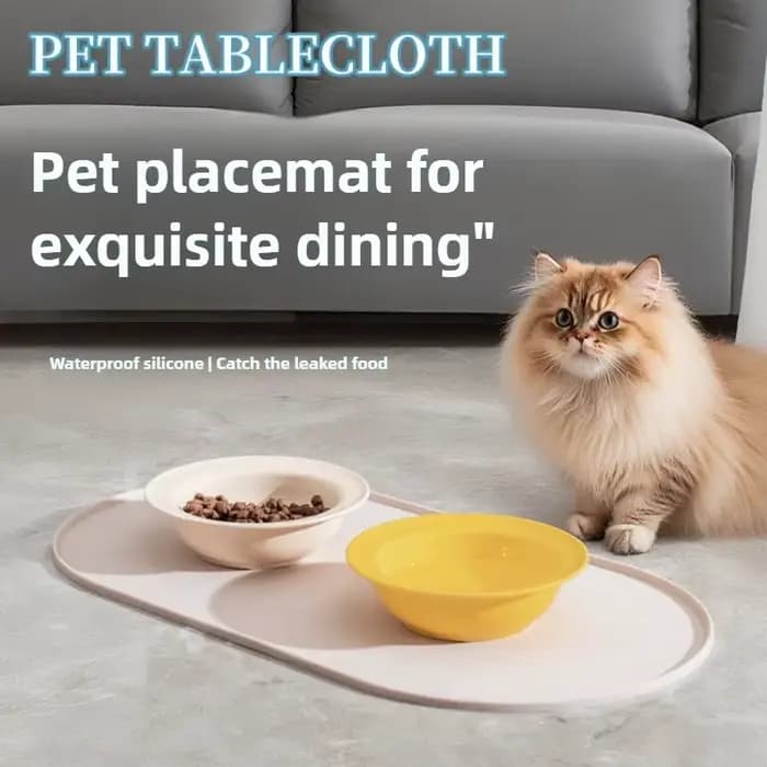 Tapis d'alimentation pour chat avec conception imperméable antidérapante