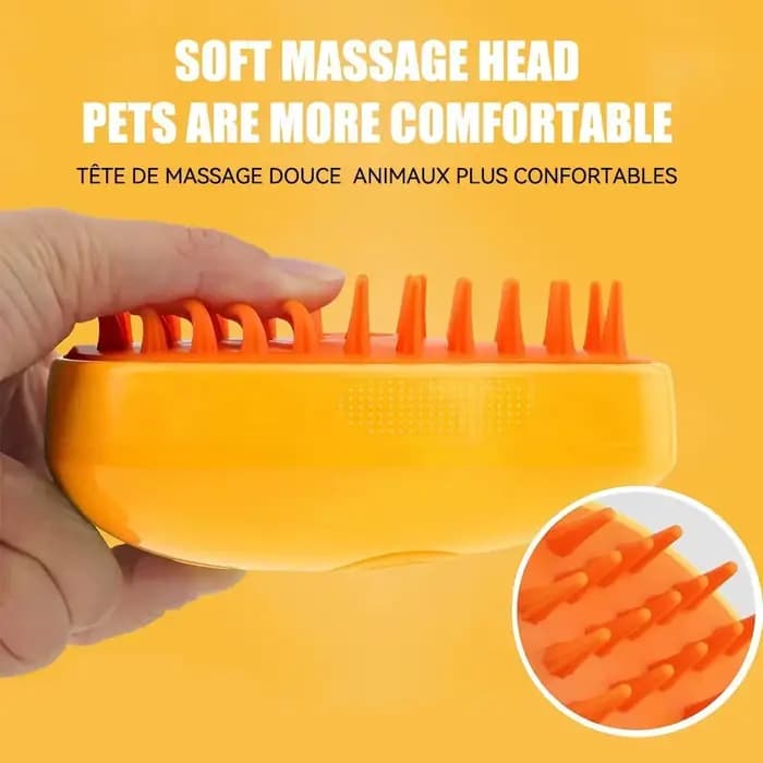Brosse vapeur 3 en 1 pour chat, brosse à vapeur pour toilettage, pulvérisateur électrique pour Massage des chiens et des animaux de compagnie, nettoyage des cheveux, peignes de Massage