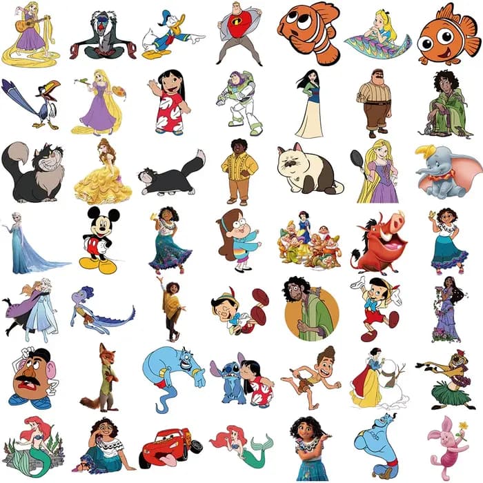 10/30/50/100 PIÈCES Mignon Disney Personnage Mickey Mouse Le Roi Lion Dessin Animé Autocollants Esthétique Ordinateur Portable Voiture Mélange Anime Autocollant Enfant Jouet