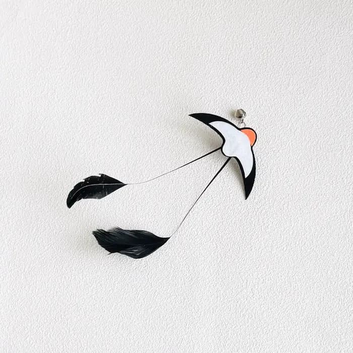 Jouet interactif pour chat, Simulation drôle de plume d'oiseau avec cloche, bâton de chat, jouet pour chaton, baguette Teaser, fournitures pour animaux de compagnie