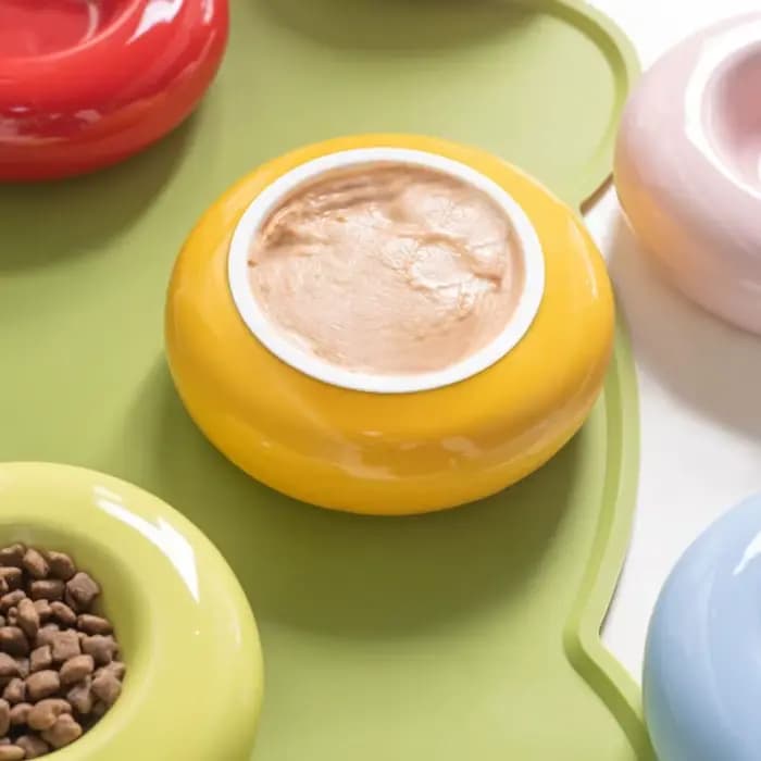 Bol en céramique pour nourriture et eau pour chat