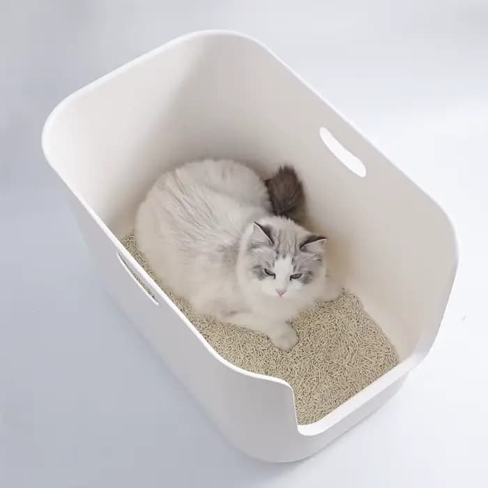 Bac à litière pour chat de type ouvert super grand et super profond