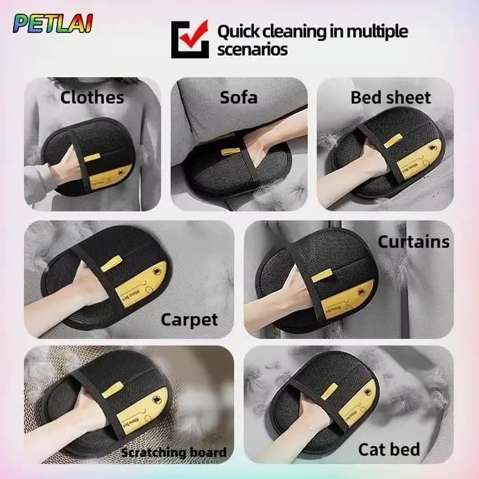 Gant anti-poils pour animaux de compagnie